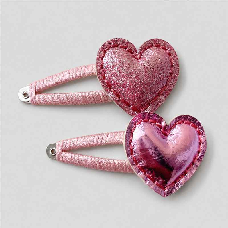 Metallic Heart Hair Accessories