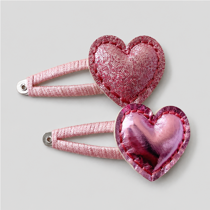Metallic Heart Hair Accessories