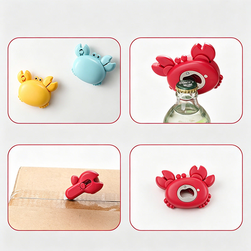Little Crab Shaped Multi Functional Daily Bottle Opener/Scissor/Cutter