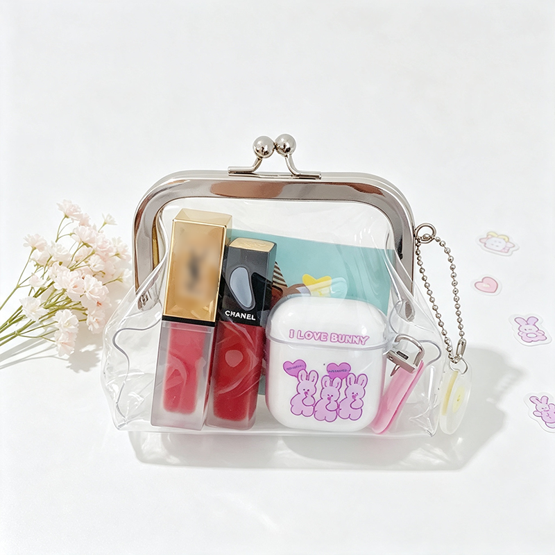 Clear Kiss Lock Pouch