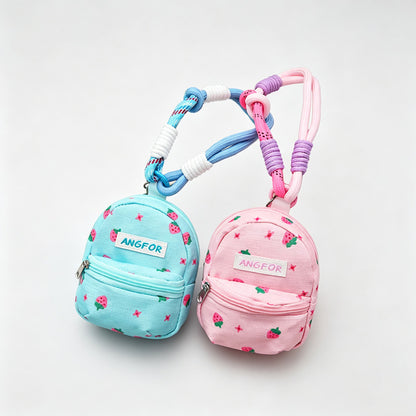 Strawberry Print Mini Zipper Pouch