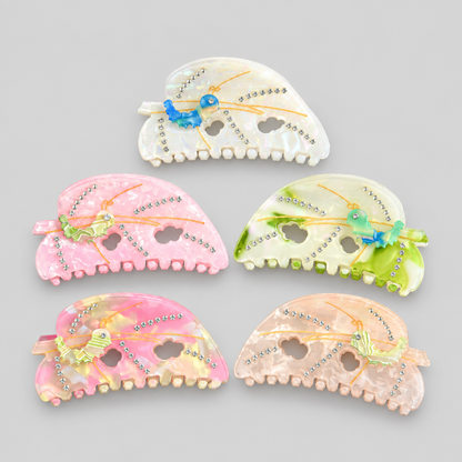 Rhinestone Leaf Shape Hair Claw Clip
