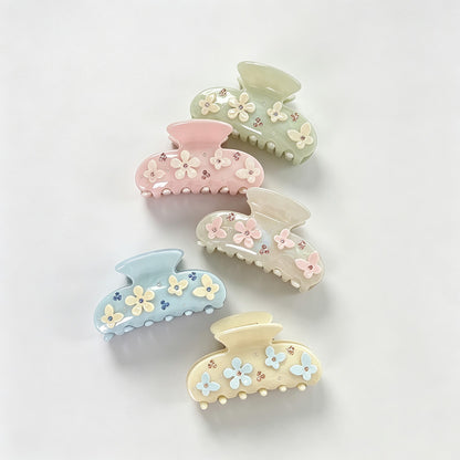 Flower Butterfly Rhinestone Claw Clips
