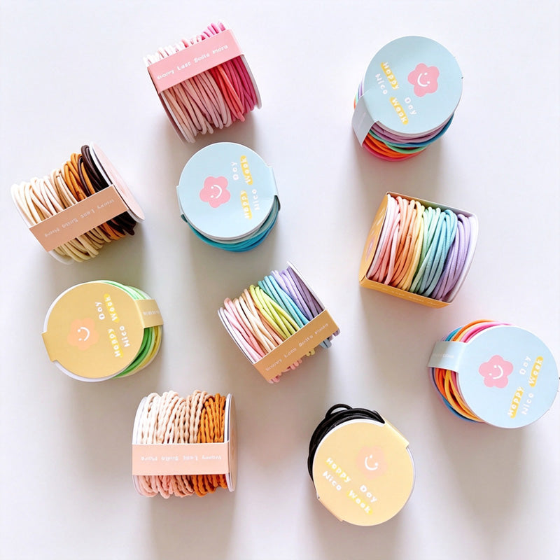 Boxed Elastic Hair Ties Set