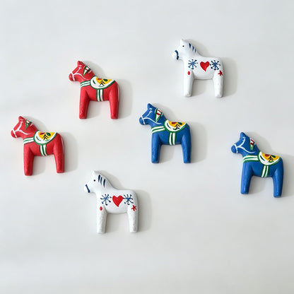 Painted Wooden Horse Fridge Magnet