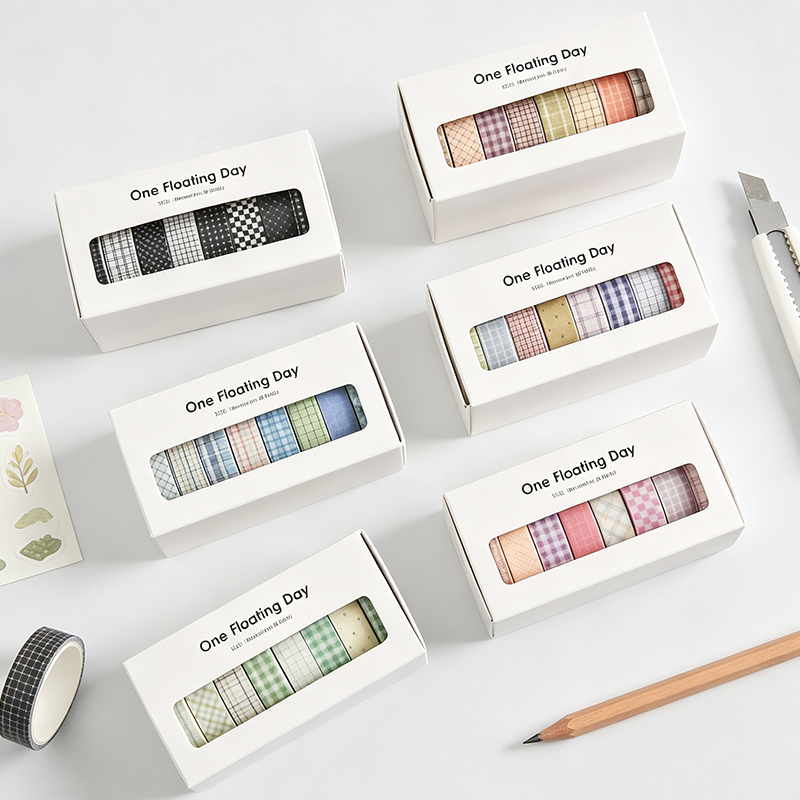 Plaid Grid Washi Tape Set