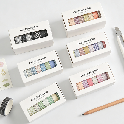 Plaid Grid Washi Tape Set