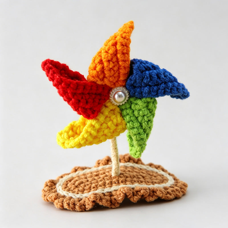 Pinwheel Crochet Hair Clip