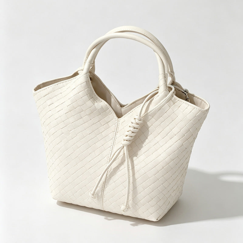 Woven Mini Bucket Handbag