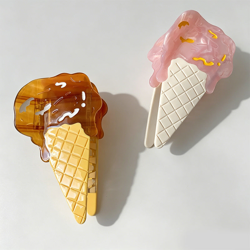 Fun Ice Cream Cone Hair Claw - Shopdayla Wholesale - #7346