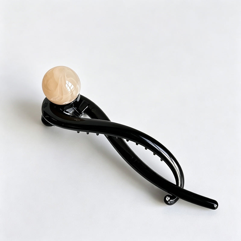 Resin Bead Twist Hair Claw Clip