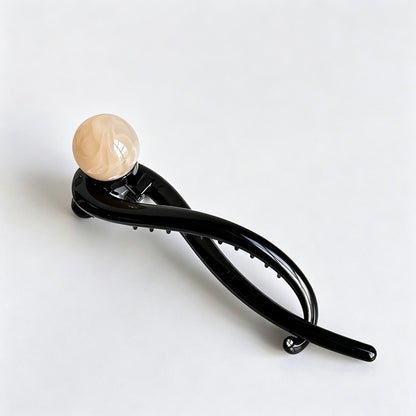 Resin Bead Twist Hair Claw Clip