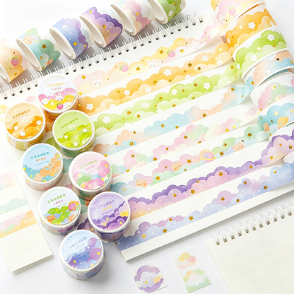 Die Cut Cloud Print Washi Tape