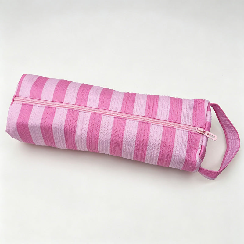 Striped Cylindrical Storage Pouch