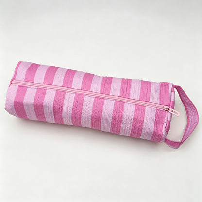 Striped Cylindrical Storage Pouch