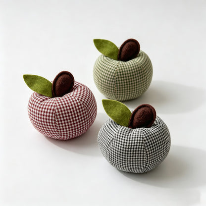 Plaid Apple Shaped Desktop Ornament