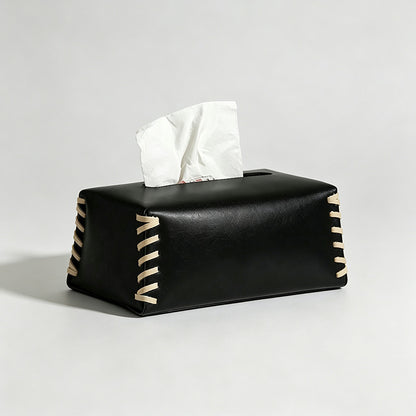 Leather Stitch Tissue Box Cover