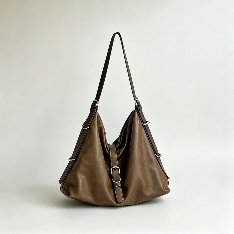 Gathered Ring Hobo Bag