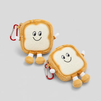 Toast Plush Earbud Storage Pouch