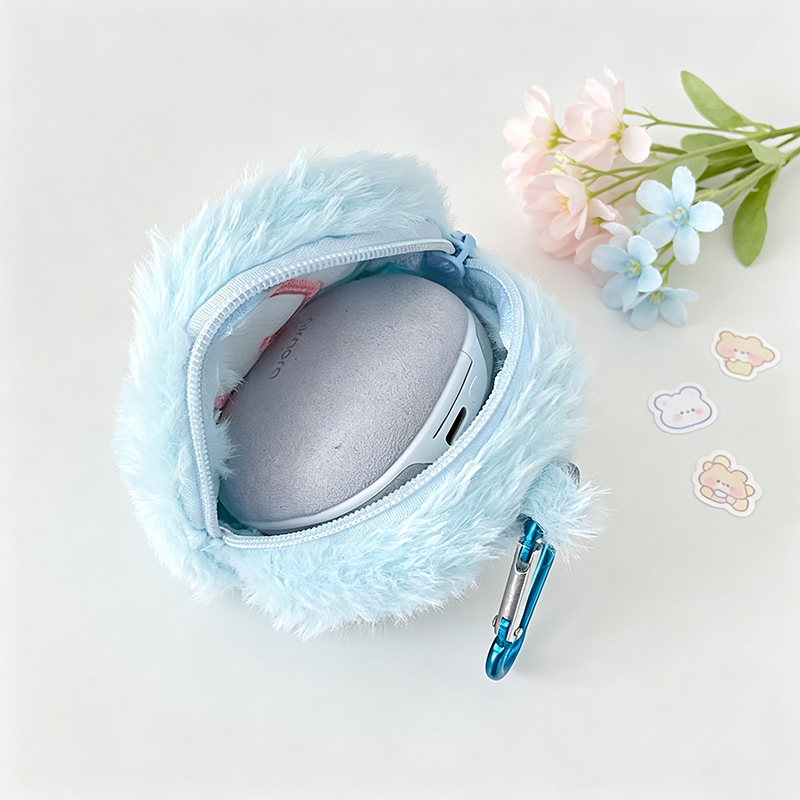 Fluffy Swirl Zip Pouch