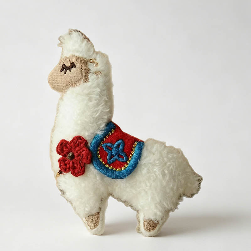 Embroidered Fabric Alpaca Broo - Shopdayla Wholesale - #1266
