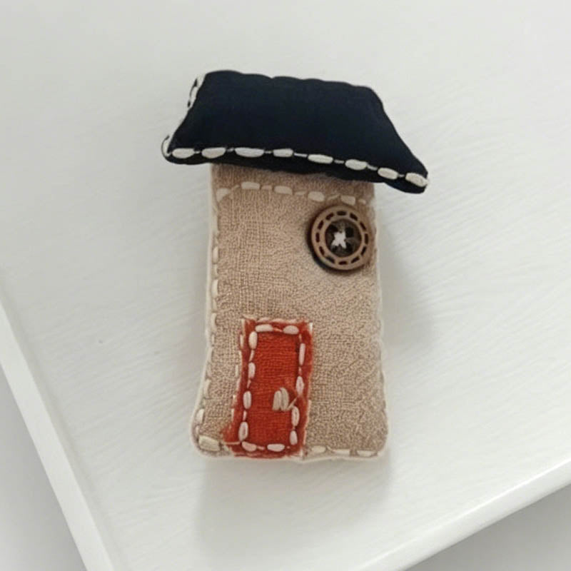Stuffed House Bear Brooch