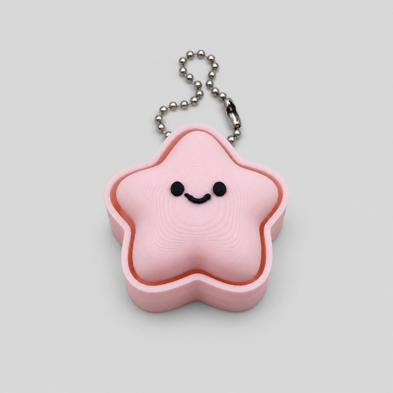 Star Shape Clicker Stress Keychain