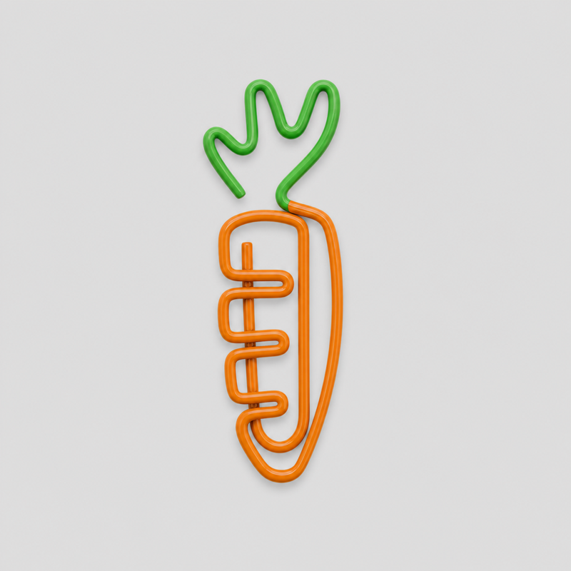 10PCS Lovely Carrot-Shaped Paper Clips