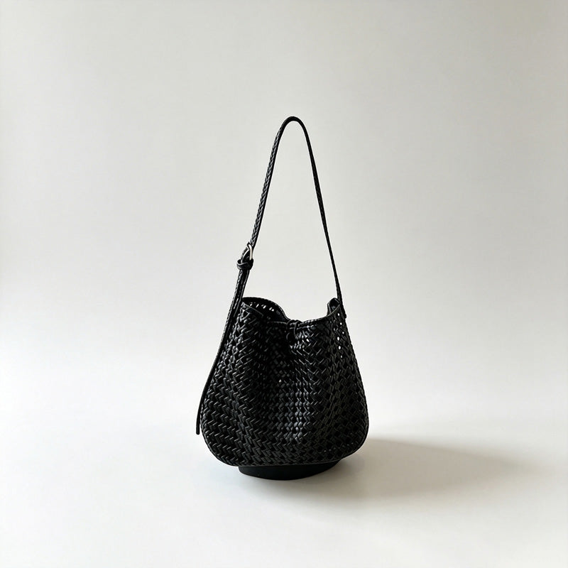 Perforated Bucket Shoulder Bag