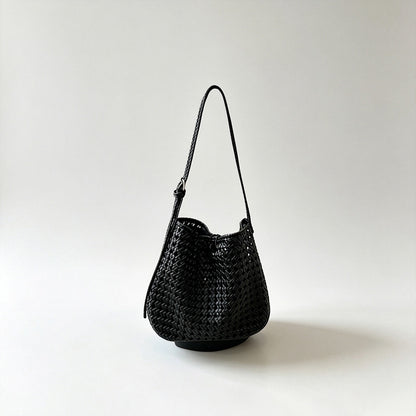 Perforated Bucket Shoulder Bag