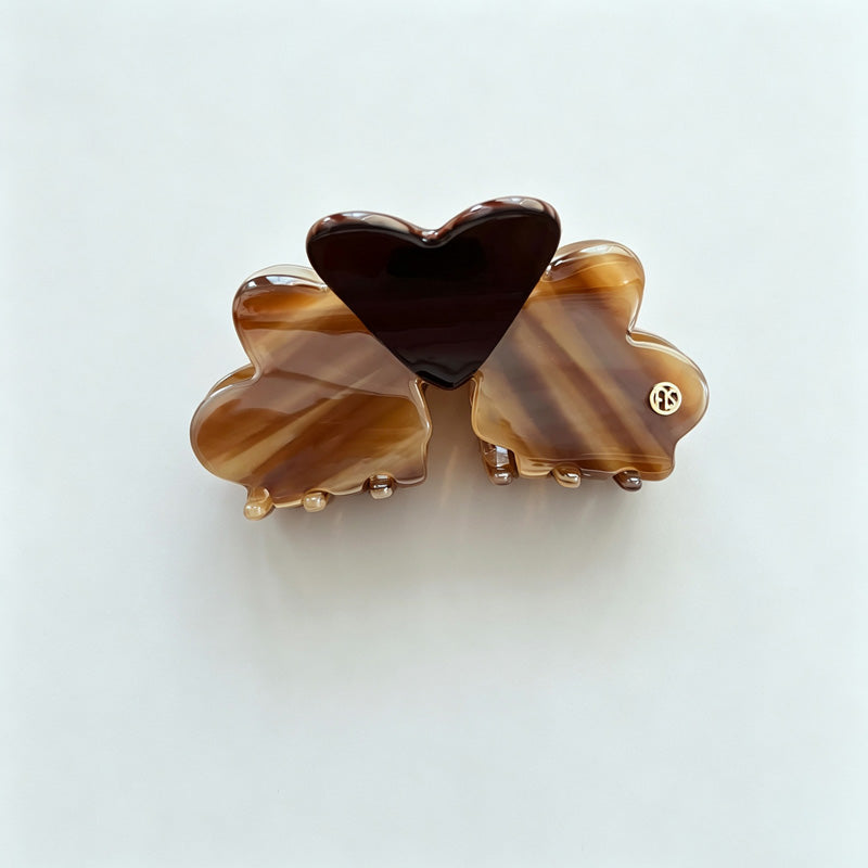 Heart Shape Tortoiseshell Hair Claw