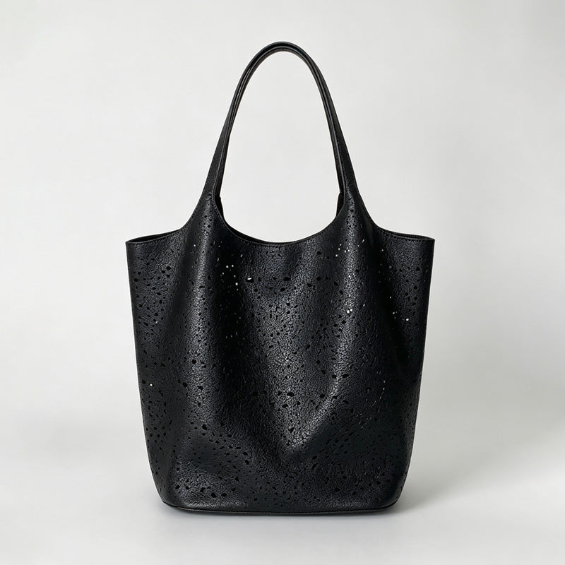 Floral Cutout Shoulder Tote