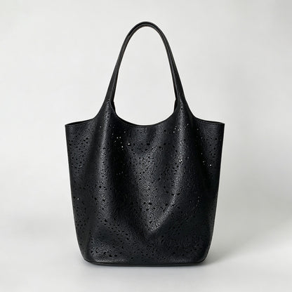 Floral Cutout Shoulder Tote