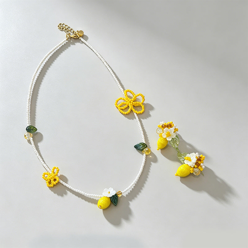 Sweet Fresh Lemon Floral Coppe - Shopdayla Wholesale - #8082