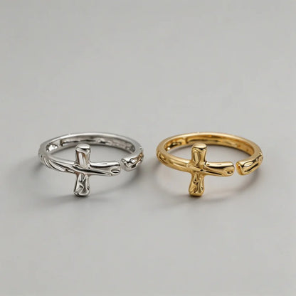Cross Open Band Ring - Shopdayla Wholesale - #6706