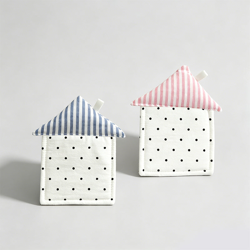 House Shaped Padded Fabric Heat Resistant Coaster