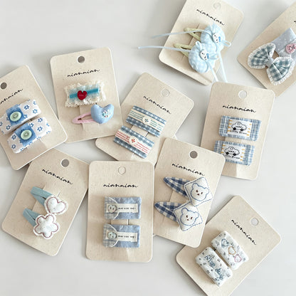Heart Star Hair Clips Set