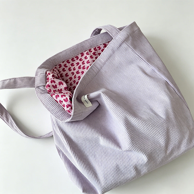 Minimalist Cotton Hollow Flower Shoulder Tote Handbag