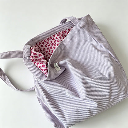 Solid Color Corduroy Handbag Bag