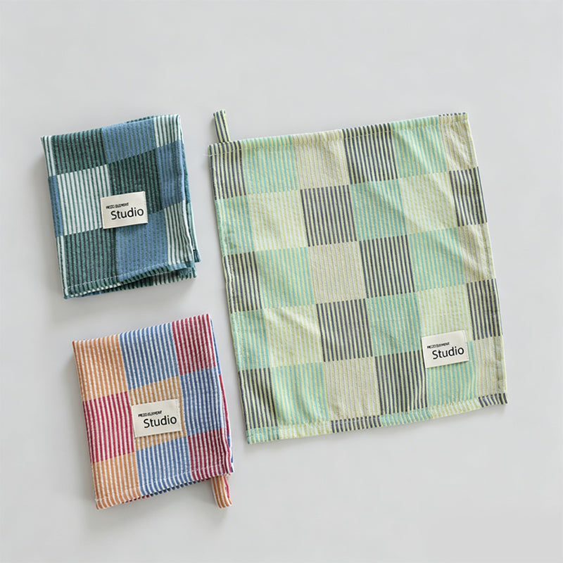 Polished Cotton Checkered Plaid Napkin Table Cloth