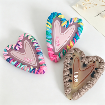 Colorful Yarn Edge Acetate Hair Barrettes