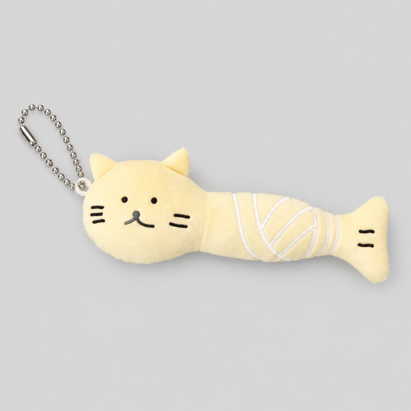 Cat Shape Plush Keychain Bag Charm