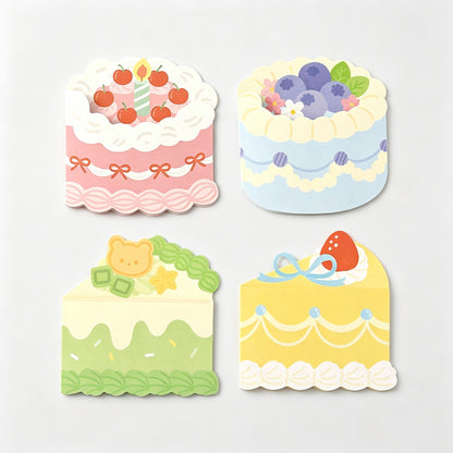 Cake Shaped Folding Greeting Card with Envelope
