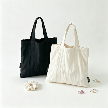 Padded Pleat Tote Bag
