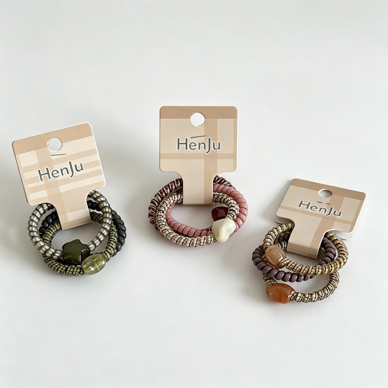 Star Heart Telephone Wire Hair Ties