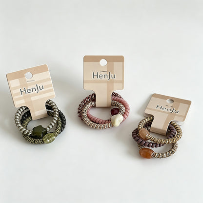 Star Heart Telephone Wire Hair Ties