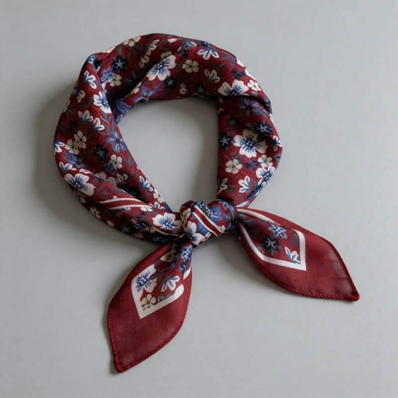 Floral Print Square Scarf Band - Shopdayla Wholesale - #1810