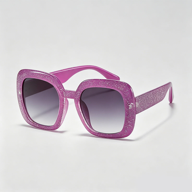 Glitter Oversized Square Women Sunglasses