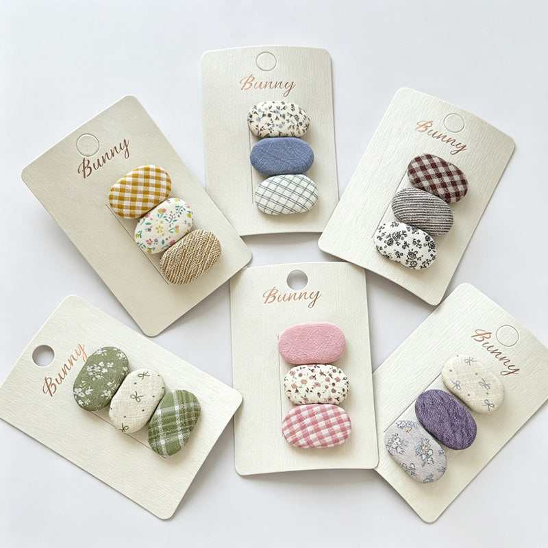 Floral Oval Shape Hair Clips