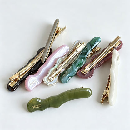 Wavy Acetate Alligator Hair Barrette